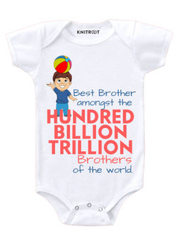 KNITROOT - Hundred Billion White Onesie