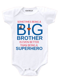 KNITROOT - Big Brother White Onesie