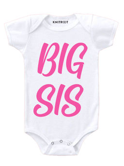KNITROOT - Big Sis White Onesie