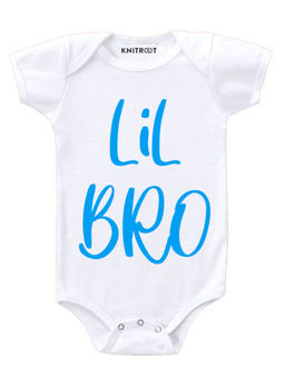 KNITROOT - Lil Bro White Onesie