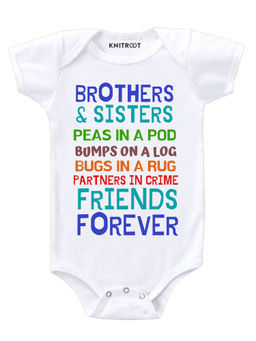 KNITROOT - Friends Forever White Onesie