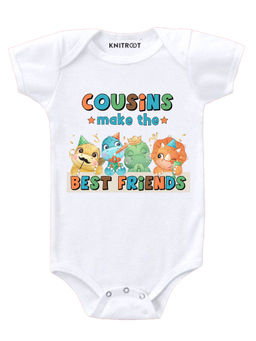 KNITROOT - Cousions White Onesie