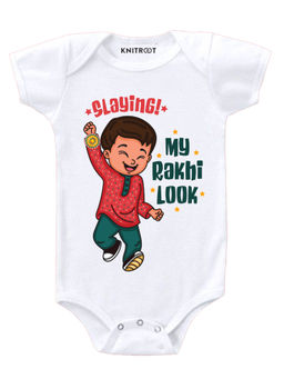 KNITROOT - Slaying White Onesie