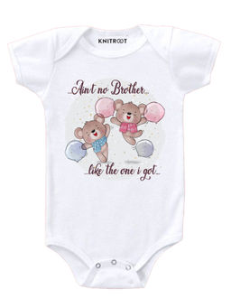 KNITROOT - Ain'T No Brother White Onesie