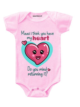 KNITROOT - Pink My Hear Printed Onesie