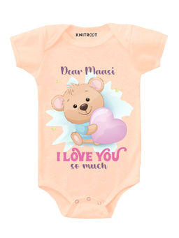 KNITROOT - Peach I Love You Printed Onesie