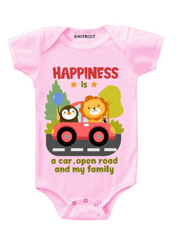 KNITROOT - Pink Happiness Printed Onesie