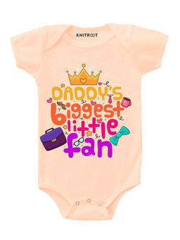KNITROOT - Peach Little Fan Printed Onesie