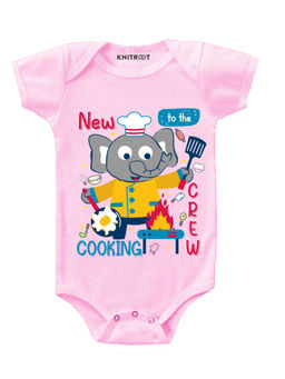 KNITROOT - Pink Cooking Printed Onesie