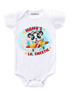KNITROOT - White Mamu Lil Sweetie Printed Onesie