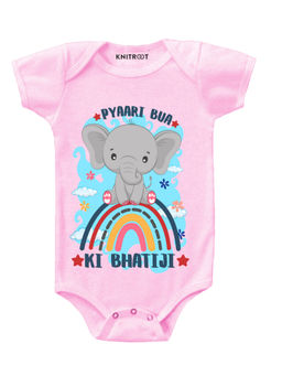 KNITROOT - Pink Pyaari Bua Printed Onesie