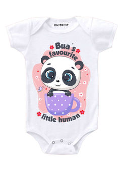 KNITROOT - White Buas Fav Printed Onesie