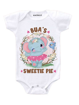 KNITROOT - White Sweetie Pie Printed Onesie
