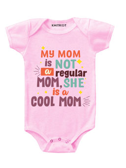 KNITROOT - Pink Cool Mom Printed Onesie