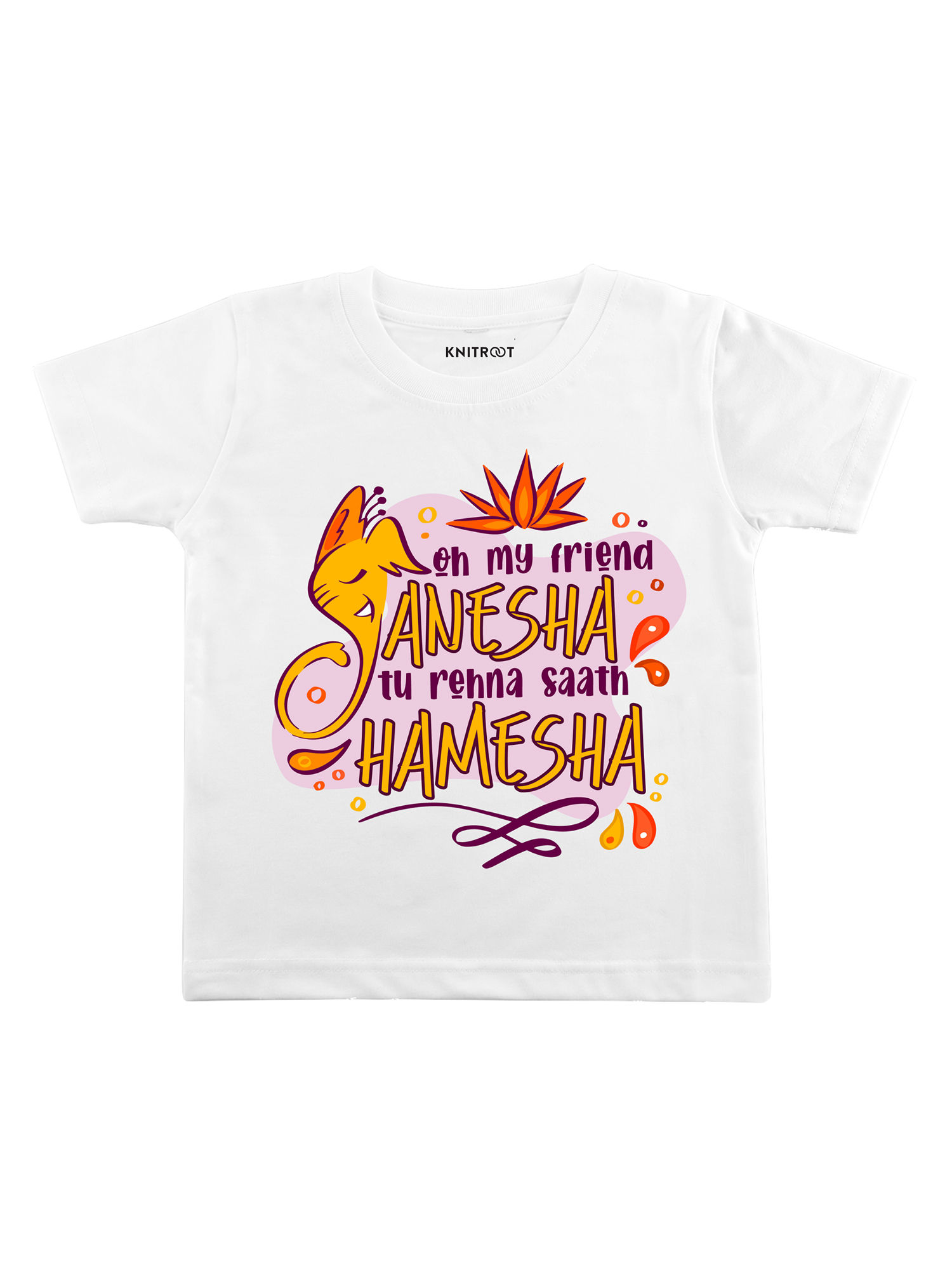 KNITROOT Oh My Friend Ganesha Printed 