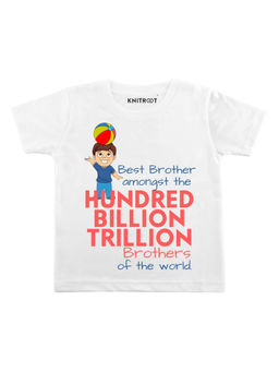 KNITROOT - White Hundred Billion Printed T-Shirt