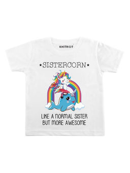 KNITROOT - White Sister corn Printed T-Shirt