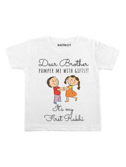 KNITROOT - White Dear Brother Printed T-Shirt