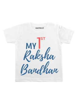 KNITROOT - White My First Printed T-Shirt