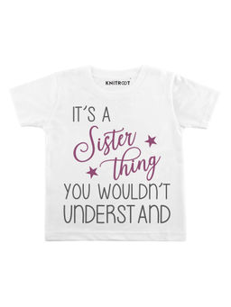 KNITROOT - White Sister's Thing Printed T-Shirt