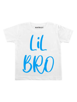 KNITROOT - White Lil Bro Printed T-Shirt