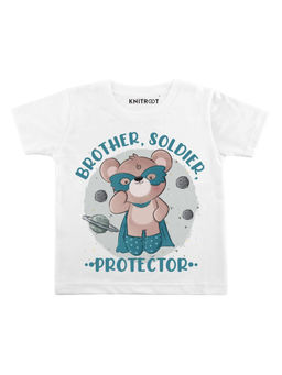 KNITROOT - White Brother Soldier Printed T-Shirt