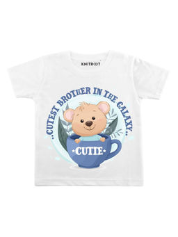 KNITROOT - White Cutest In Galaxy Printed T-Shirt