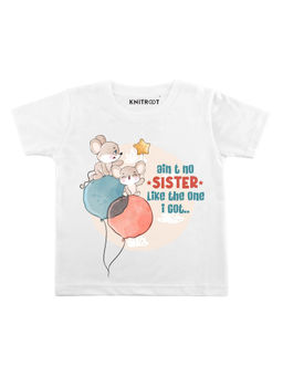 KNITROOT - White Ain'T No Sister Printed T-Shirt