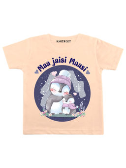 KNITROOT - Peach Maa Jaisi Maasi Printed T-shirt