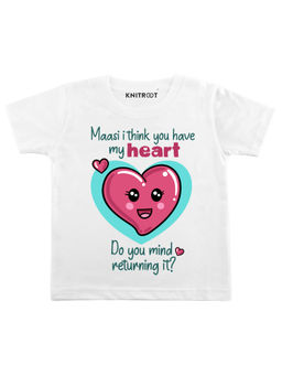 KNITROOT - White Do You Mind Printed T-shirt