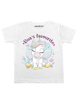 KNITROOT - White Bua's Favourite Printed T-shirt