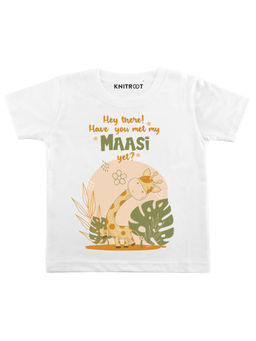 KNITROOT - White Hey There Printed T-shirt