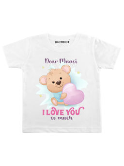 KNITROOT - White Dear Maasi Heart Printed T-shirt