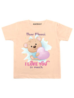 KNITROOT - Peach Dear Maasi Heart Printed T-shirt