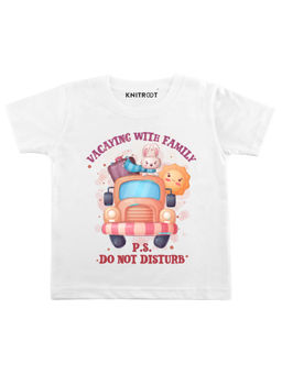 KNITROOT - White Do Not Disturb Printed T-shirt