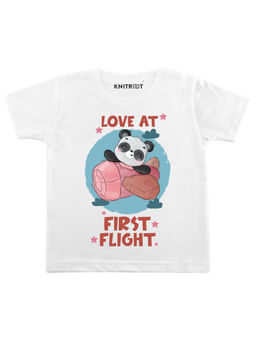 KNITROOT - White First Flight Printed T-shirt