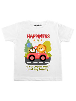 KNITROOT - White Open Road Printed T-shirt