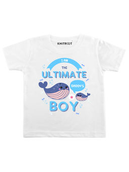 KNITROOT - White Ultimate Boy Printed T-shirt