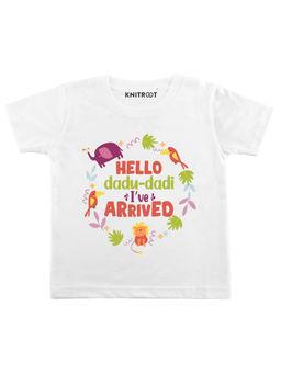 KNITROOT - White Aarrived Printed T-shirt