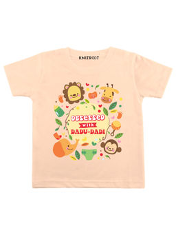 KNITROOT - Peach Blessed Dadu Printed T-shirt