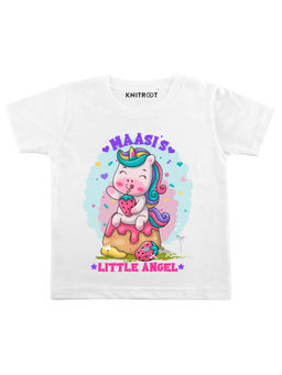 KNITROOT - White Maasi Little Angel Printed T-shirt