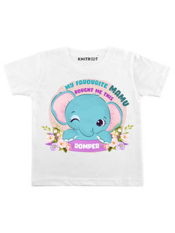 KNITROOT - White Favourite Mamu Printed T-shirt