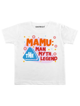 KNITROOT - White Mamu Man Printed T-shirt