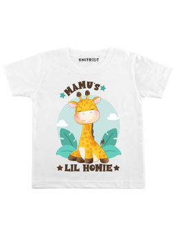 KNITROOT - White Lil Homie Printed T-shirt
