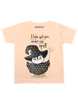 KNITROOT - Peach Under My Spell Printed T-Shirt