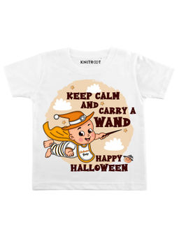 KNITROOT - White Carry A Wand Printed T-Shirt