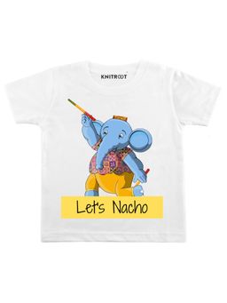 KNITROOT - White Lets Nacho Printed T-Shirt