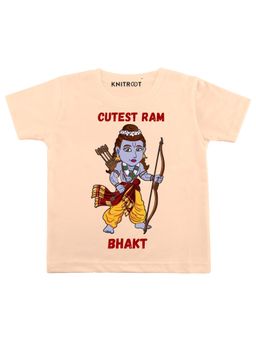 KNITROOT - Peach Cutest Ram Printed T-Shirt