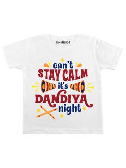 KNITROOT - White Dandiya Night Printed T-Shirt