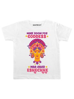 KNITROOT - White Goddess Maa Printed T-Shirt